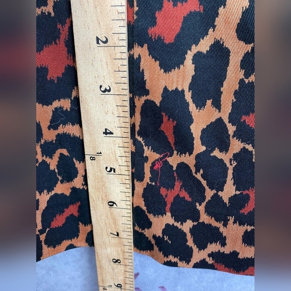 J.Crew Women’s Dress Brown Red Leopard Print Straight Stretch Lined Midi size 16 - Picture 7 of 8